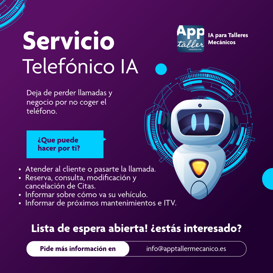Agente Ia telefónico para talleres mecánicos